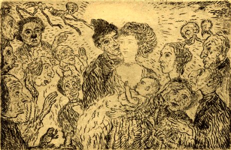 James Ensor, Seven Deadly Sins, Envy (1904) etching, 9.8 x 15 cm., Royal Library of Belgium, Brussels
