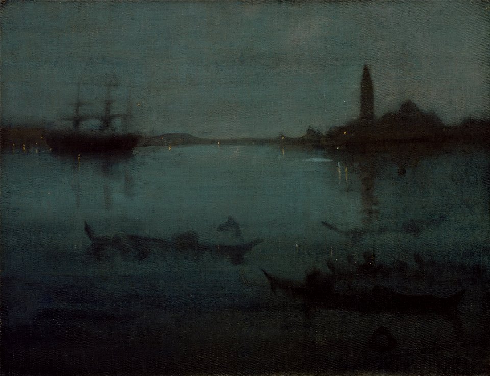 James Abbott McNeill Whistler - Nocturne in Blue and Silver- The Lagoon, Venice - Google Art Project