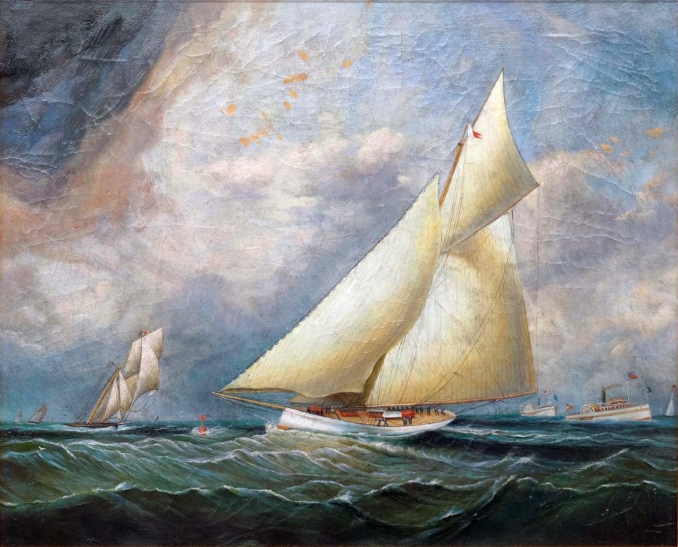 James Edward Buttersworth - ‚Puritan‘ leading ‚Genesta‘