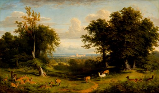 James Giles (1801-70) - A View in Windsor Great Park - RCIN 401176 - Royal Collection