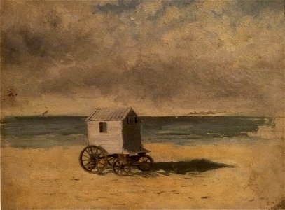 James Ensor (1876) - Badkoets op het strand 001. Free illustration for personal and commercial use.