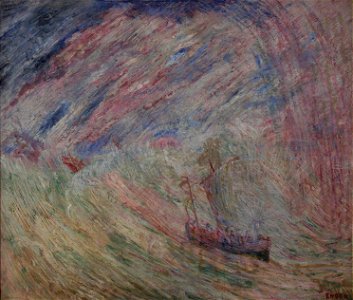 James Ensor (1891) Christus bedaart de storm 001