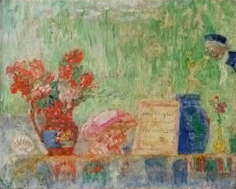 James Ensor (1938) Stilleven met boek over Jean Teugels 001