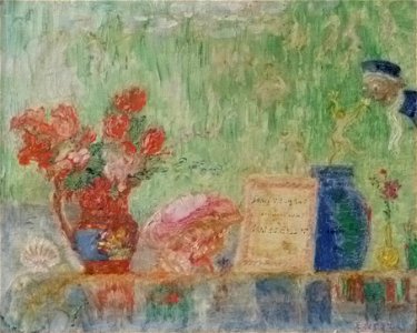 James Ensor (1938) Stilleven met boek over Jean Teugels 001