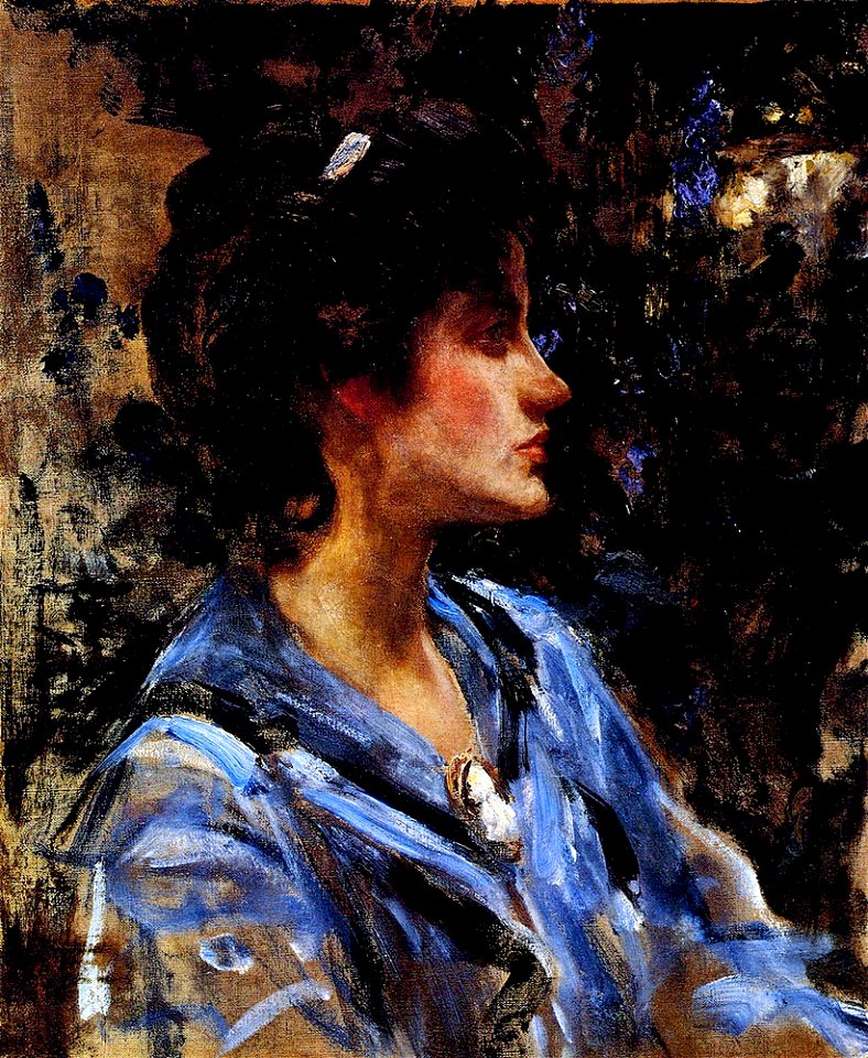 James Jebusa Shannon - Young Woman In Blue - Miss H. Strom