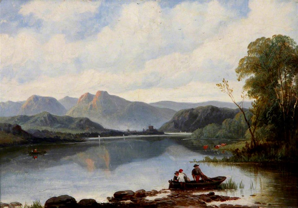 James Francis Williams (1785-1846) - Langdale Pikes from Low Wood, Windermere - 642002 - National Trust