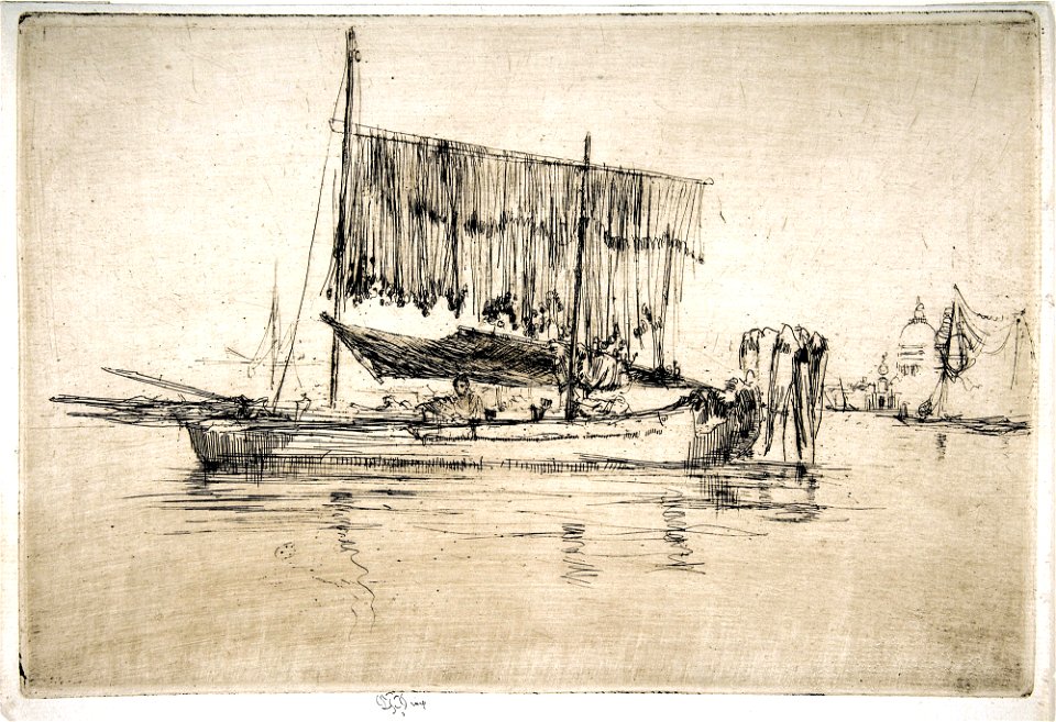 James Abbott McNeill Whistler, The Fishing Boat, etching and drypoint, 1879-80