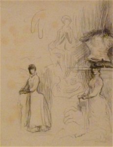 James Ensor (1880-1883) - Drie studies van een dame met parasol 001