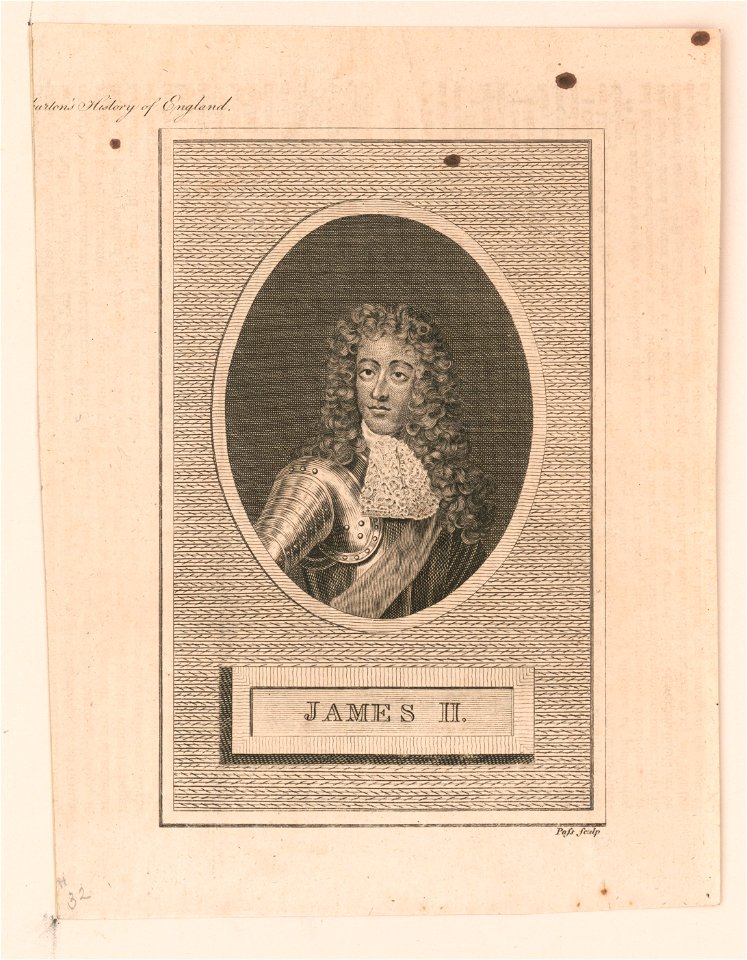 James II, half-length portrait, facing left LCCN96509605