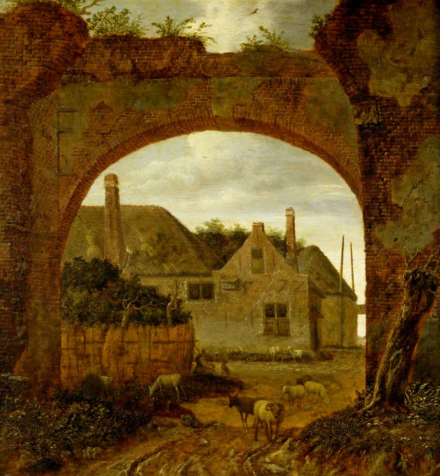 Jan van der Heyden - Farm Buildings Seen through an Archway NTII UPH 446723