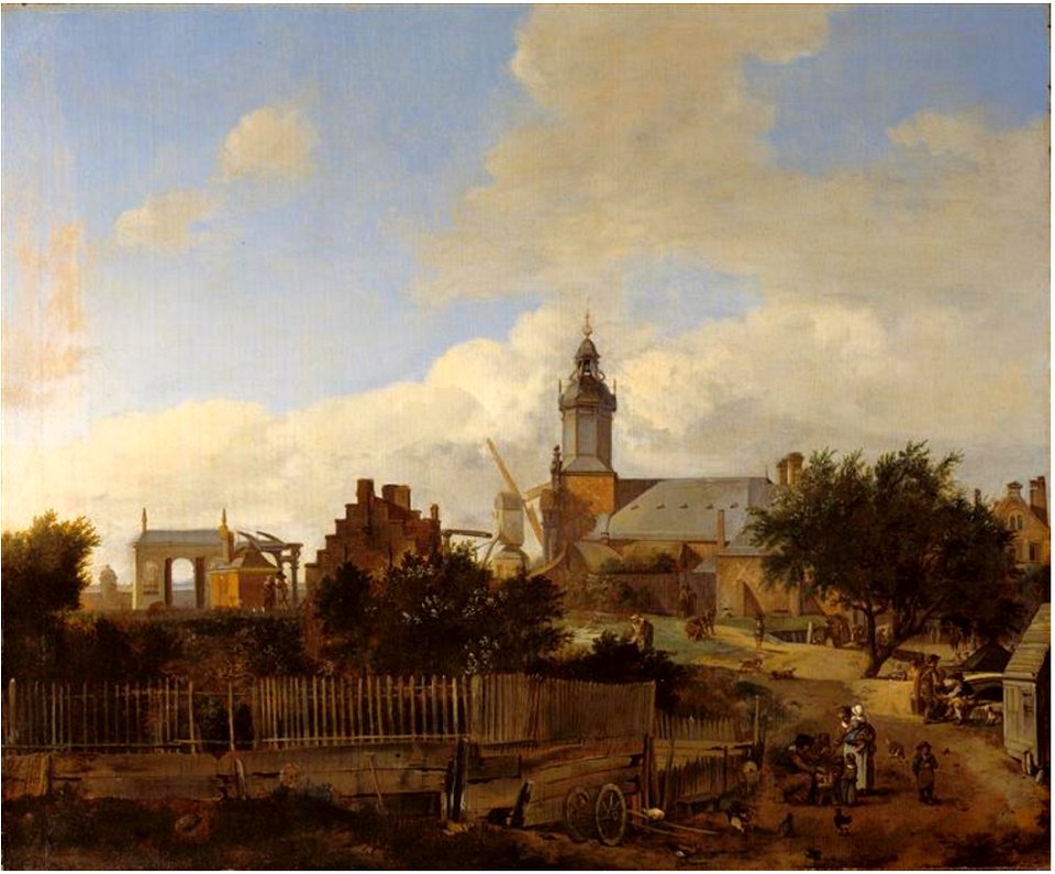 Jan van der Heyden - Street before the Haarlemmer Poort, Amsterdam