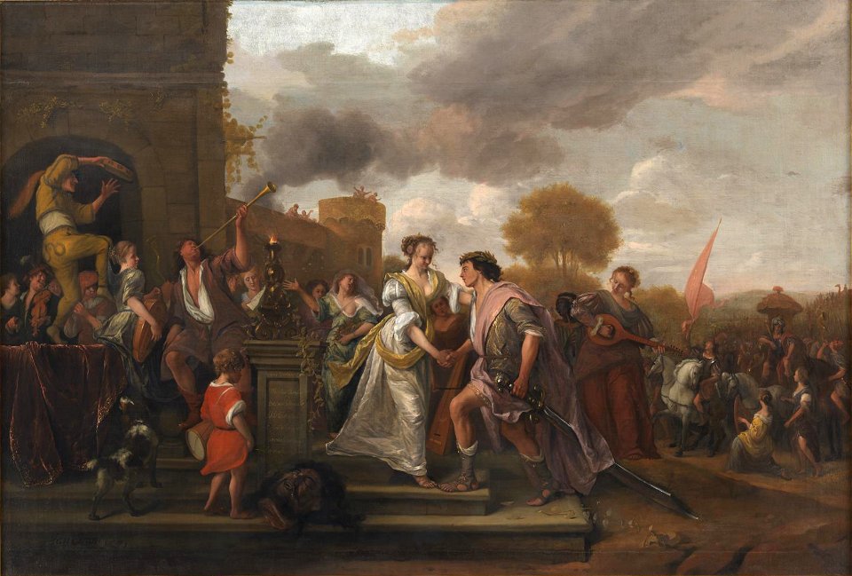 Jan Steen - David Returning Victorious after Defeating Goliath and the Philistines, 1671