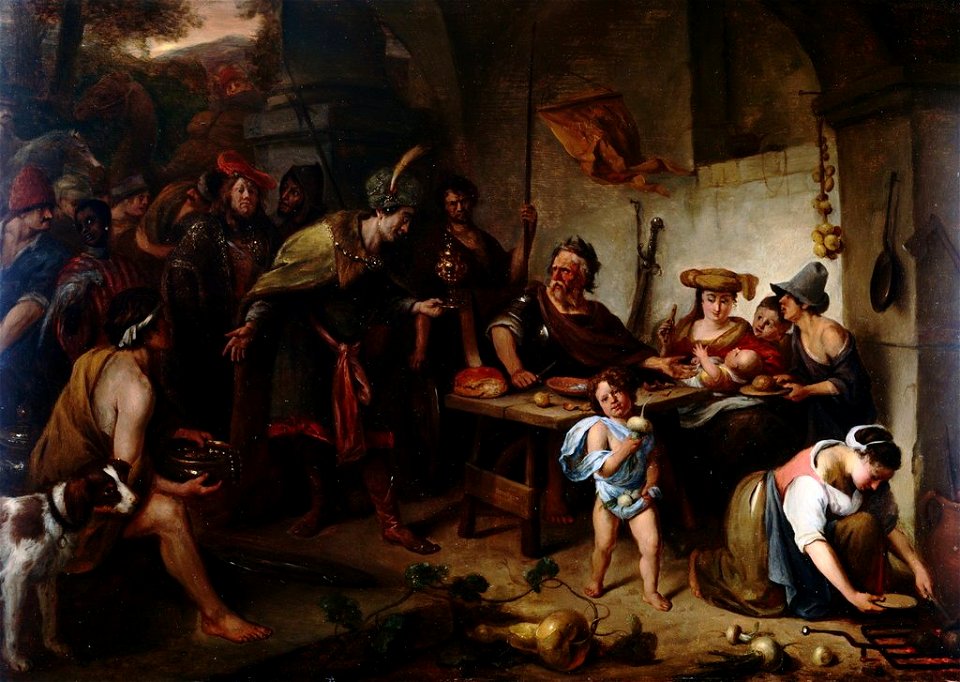 Jan Steen - Manius Curius Dentatus and the Samnite Ambassadors ix001735 1024x1024