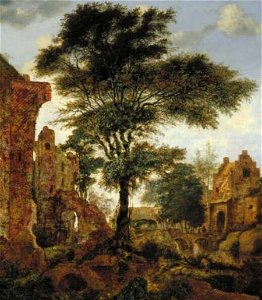 Jan van der Heyden - A Castle Ruin