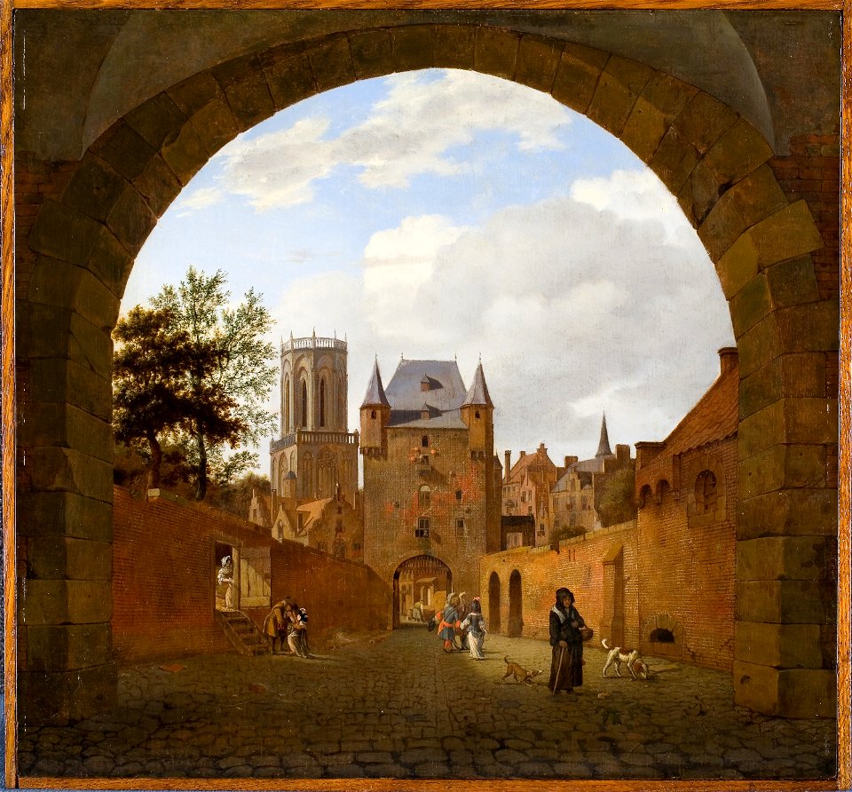 Jan van der Heyden - De waterpoort te Emmerik - 4648 - Rijksmuseum Twenthe