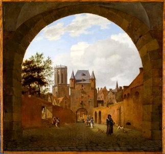 Jan van der Heyden - De waterpoort te Emmerik - 4648 - Rijksmuseum Twenthe