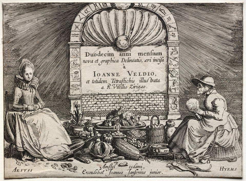 Jan van de Velde (Dutch, 1620-1662) - The Twelve Months, Title Page - 1960.143.1 - Cleveland Museum of Art