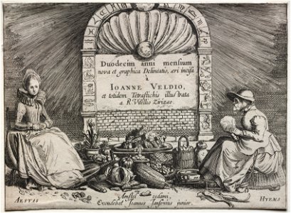 Jan van de Velde (Dutch, 1620-1662) - The Twelve Months, Title Page - 1960.143.1 - Cleveland Museum of Art