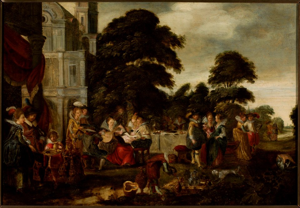 Jan van de Velde II - A company in the park - M.Ob.1447 - National Museum in Warsaw