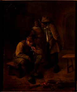 Jan Steen - Drie mensen in een herberginterieur - ГЭ-877 - Hermitage Museum