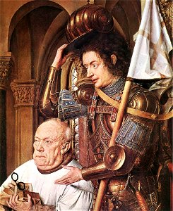 Jan van Eyck - The Madonna with Canon van der Paele (detail) - WGA7705