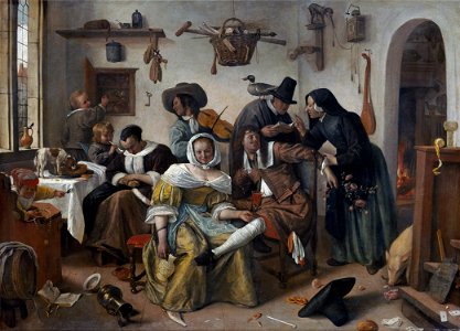 Jan Steen - Beware of Luxury (“In Weelde Siet Toe”) - Google Art ProjectFXD
