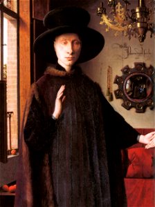 Jan van Eyck - Portrait of Giovanni Arnolfini and his Wife (detail) - WGA7691