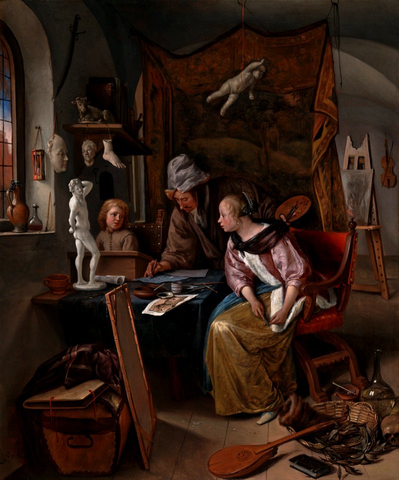 Jan Steen (Dutch) - The Drawing Lesson - Google Art Project
