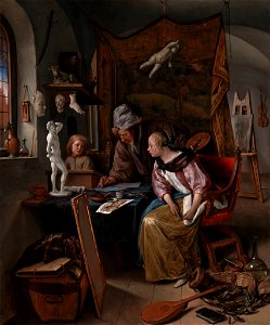 Jan Steen (Dutch) - The Drawing Lesson - Google Art Project