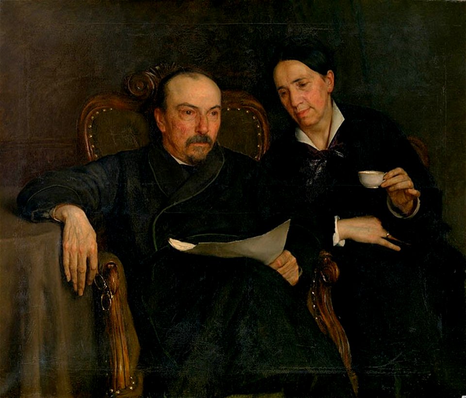 Jan van Beers - The poet Jan Van Beers and his wife, the parents of the artist