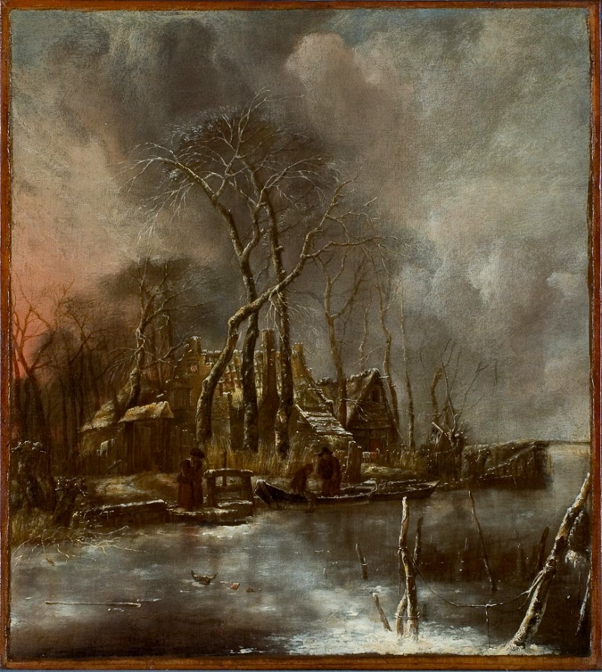 Jan van de Cappelle - Winter aan de vaart - 0396 - Rijksmuseum Twenthe