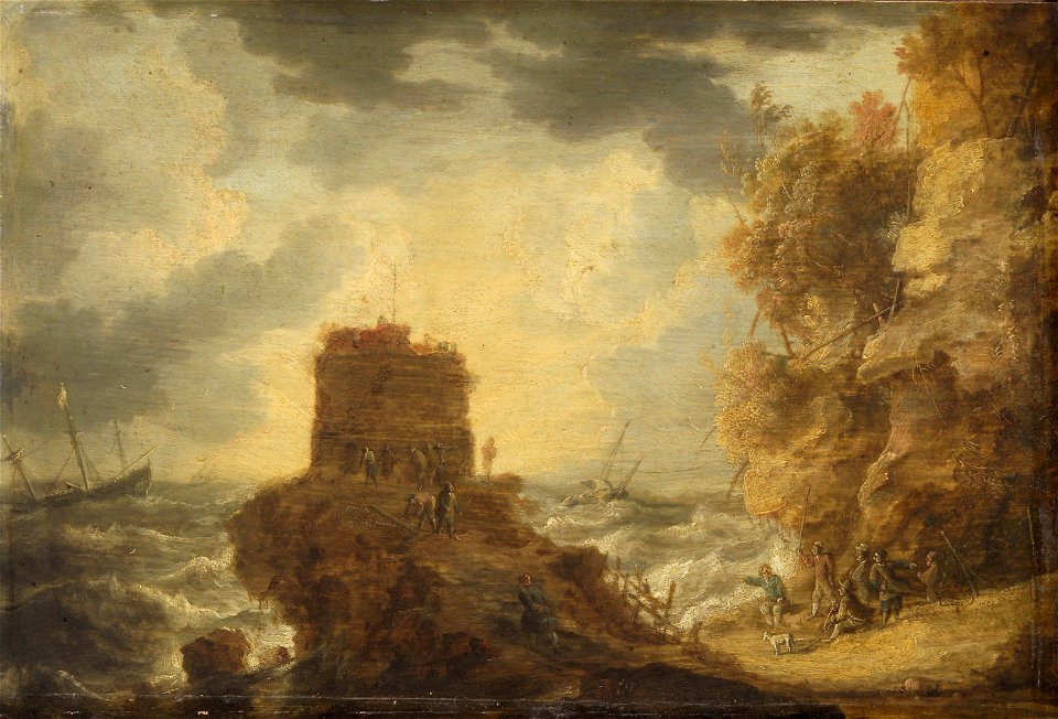Jan Peeters - Felsküste mit Wachtturm - GG 668 - Kunsthistorisches Museum