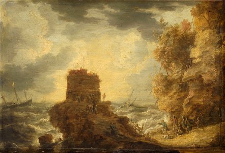 Jan Peeters - Felsküste mit Wachtturm - GG 668 - Kunsthistorisches Museum