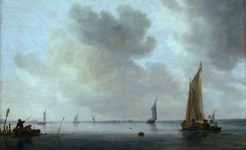 Jan van Goyen - Fishing Boats off an Estuary - 1933.1078 - Art Institute of Chicago