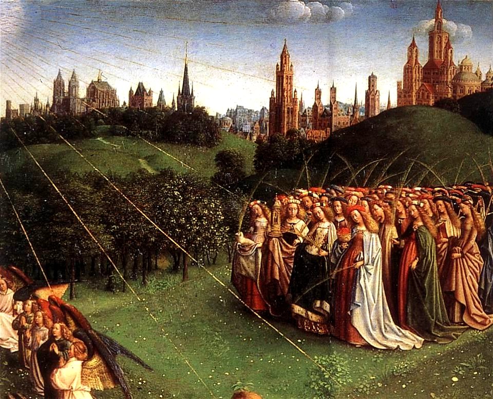 Jan van Eyck - The Ghent Altarpiece - Adoration of the Lamb (detail) - WGA07660