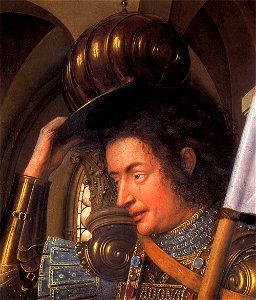 Jan van Eyck - The Madonna with Canon van der Paele (detail) - WGA7707