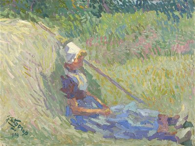 Jan Toorop - Rustende boerin - BR3347 - Rijksmuseum Twenthe