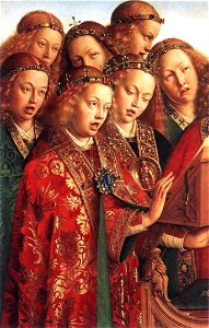 Jan van Eyck - The Ghent Altarpiece - Singing Angels (detail) - WGA07643