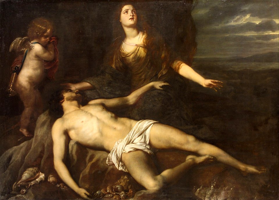 Jan van den Hoecke - Hero laments the dead Leander