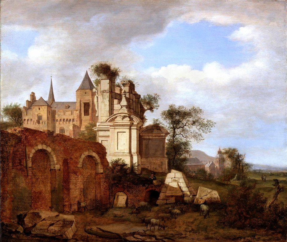 Jan van der Heyden - Ideal Landscape with a Romanesque Church