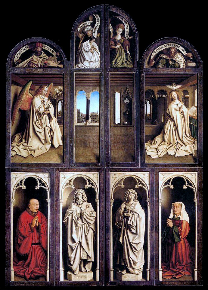 Jan van Eyck - The Ghent Altarpiece (wings closed) - WGA07667FXD