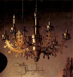 Jan van Eyck - Portrait of Giovanni Arnolfini and his Wife (detail) - WGA7694