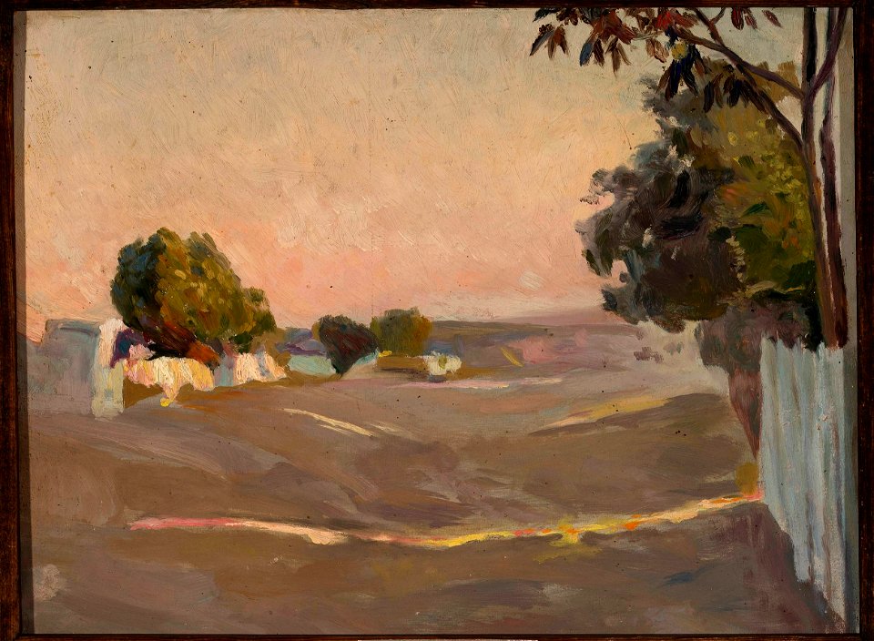Jan Stanisławski - Landscape with houses and a fence - MP 1351 MNW - National Museum in Warsaw