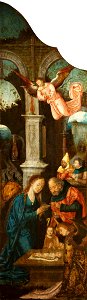 Jan van Doornik (c.1470-c.1527) (attributed to) - The Dyrham Triptych, The Nativity by Night with Shepherds (triptych, left wing) - 453820 - National Trust