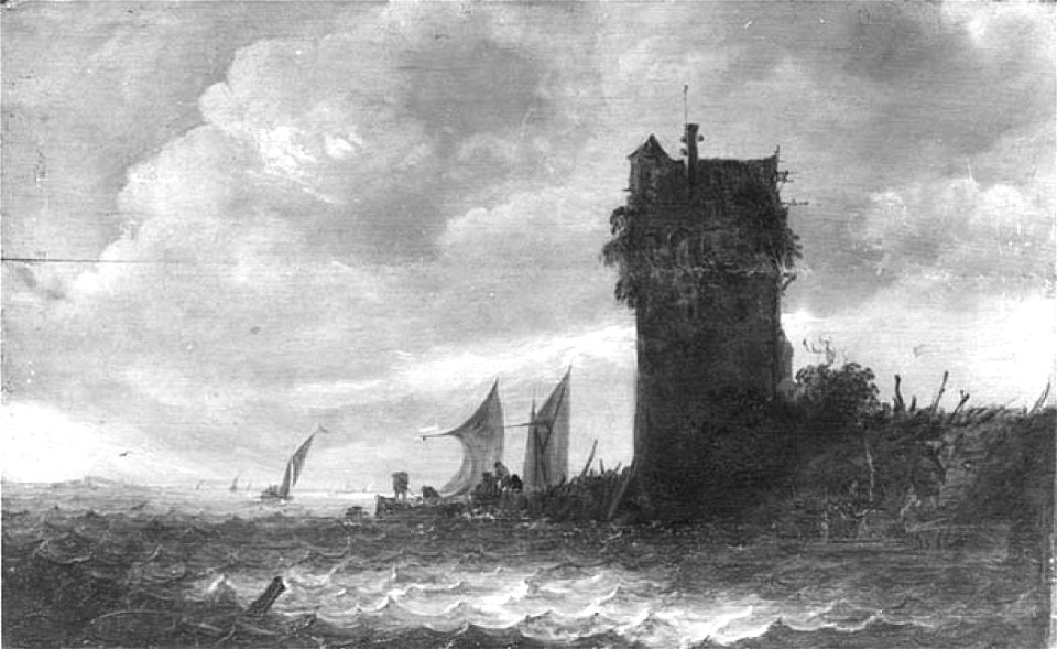 Jan van Goyen follower - Pier with lookout tower NK3386