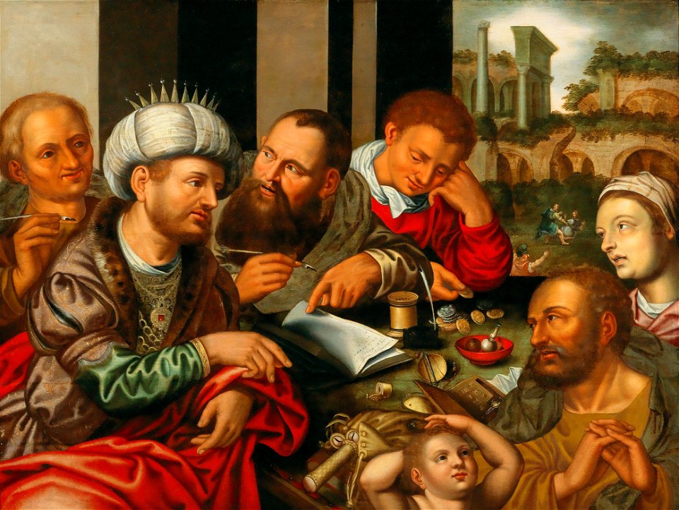 Jan van Hemessen (attr.) - The Parable of the Merciless Creditor