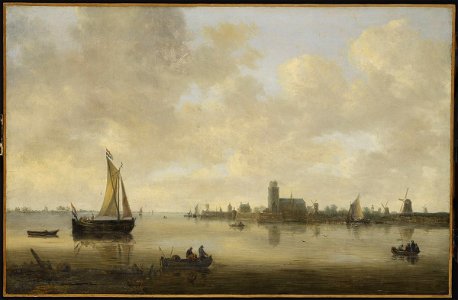 Jan van Goyen or Jeronymus Diest - View of Dordrecht 348198. Free illustration for personal and commercial use.