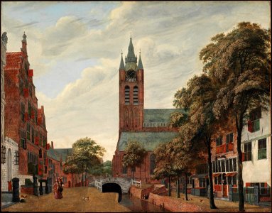 Jan van der Heyden - View of the Oude Delft Canal, Delft - 48.218 - Detroit Institute of Arts