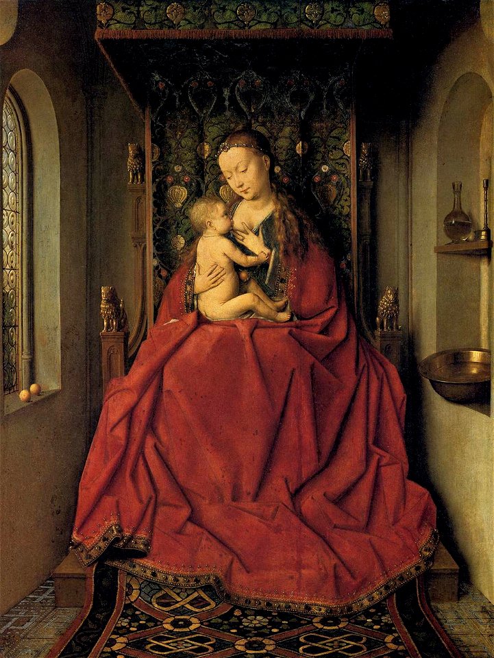 Jan van Eyck - Suckling Madonna Enthroned - WGA7610