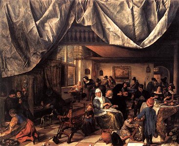 Jan Steen - The Life of Man - WGA21748. Free illustration for personal and commercial use.